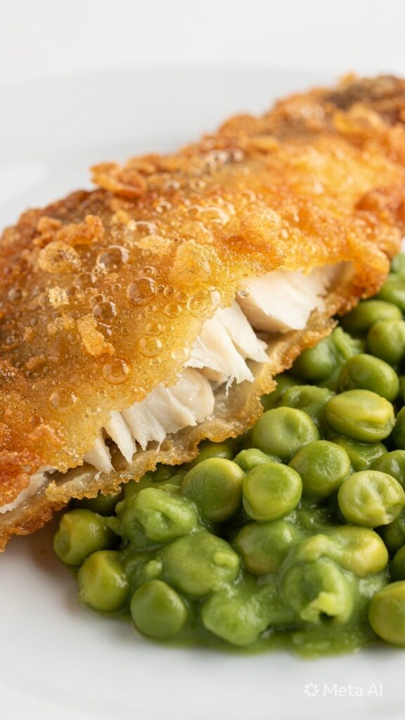 Beer Battered Fish With Mushy Peas Recipe