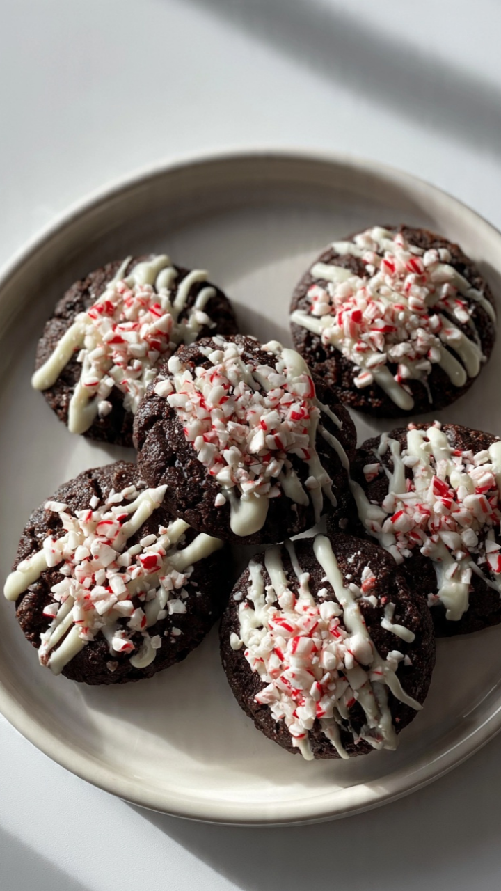 Chocolate Peppermint Crunch Cookies