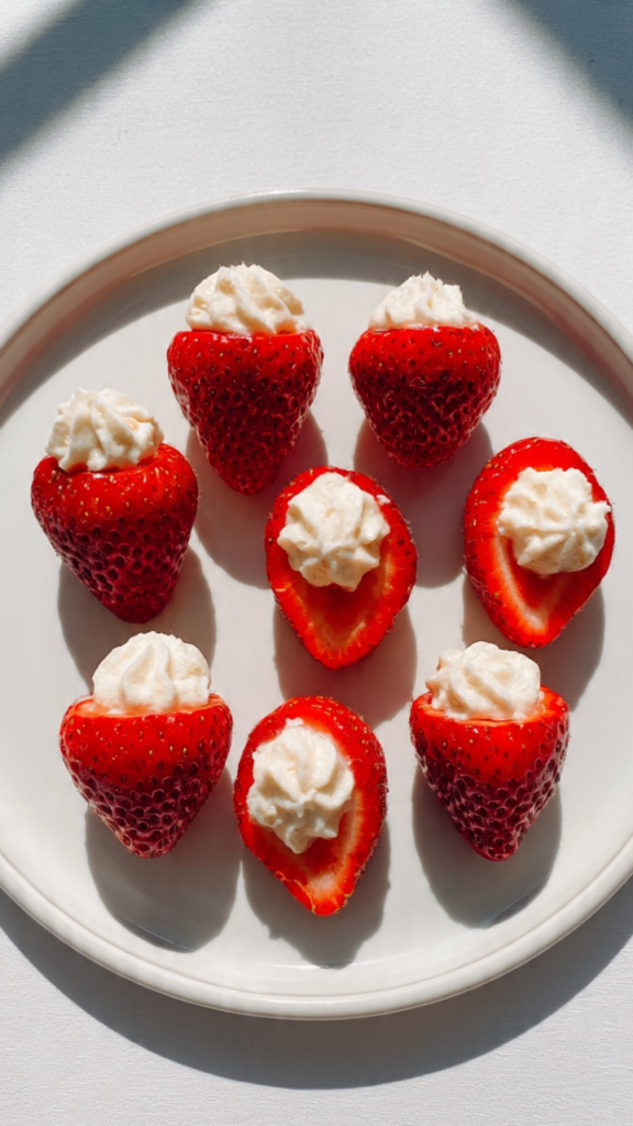 High-Protein Cheesecake-Stuffed Strawberries