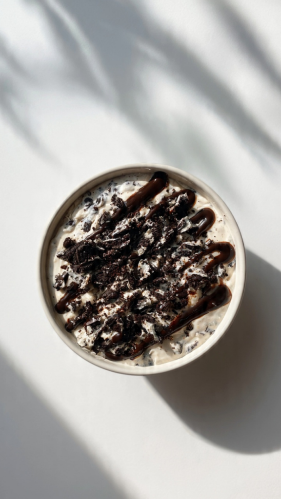 High-Protein Cookies & Cream Cheesecake Bowl