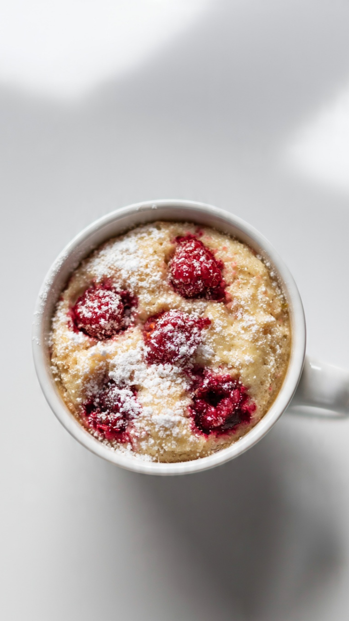 High-Protein Raspberry Mug Cake
