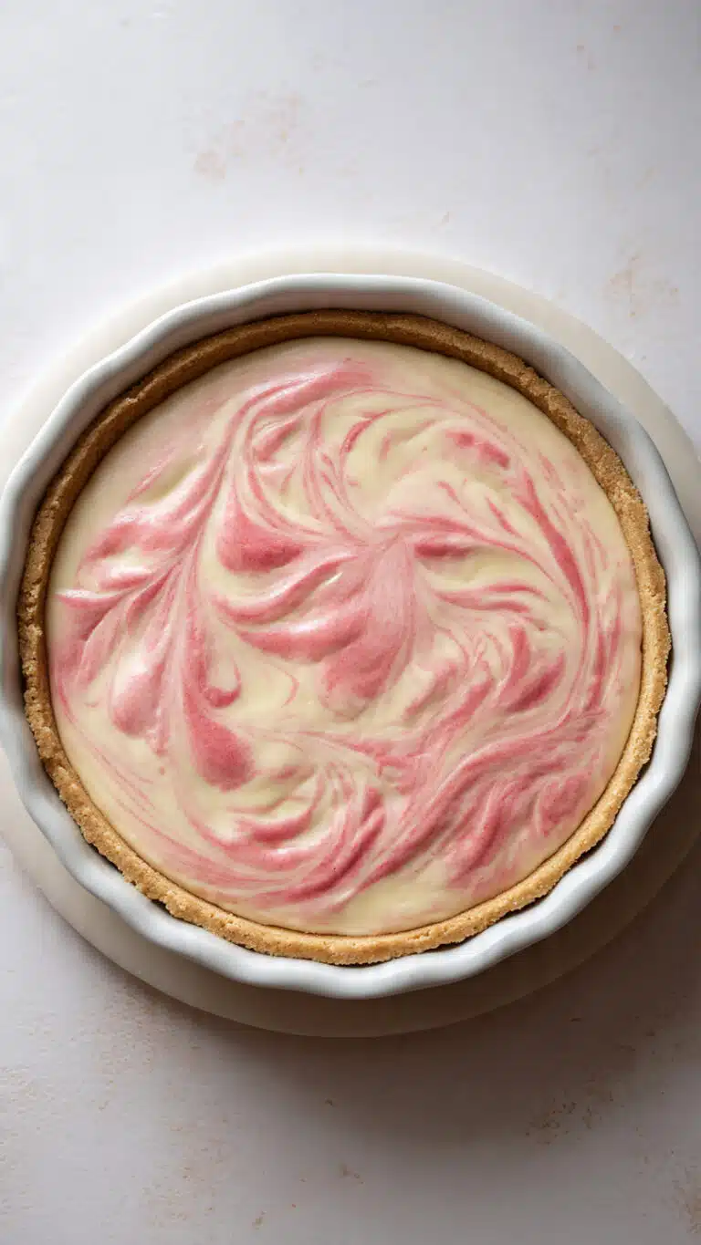 No-Bake Strawberry Lemon Swirl Tart